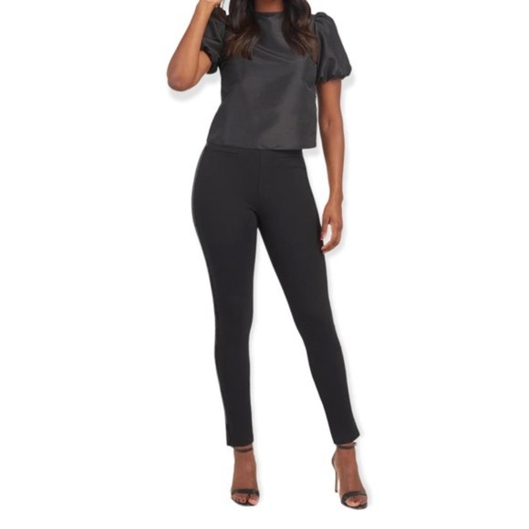 Spanx Perfect Black Pant with Sequin Tuxedo stripe - Picture 6 of 9